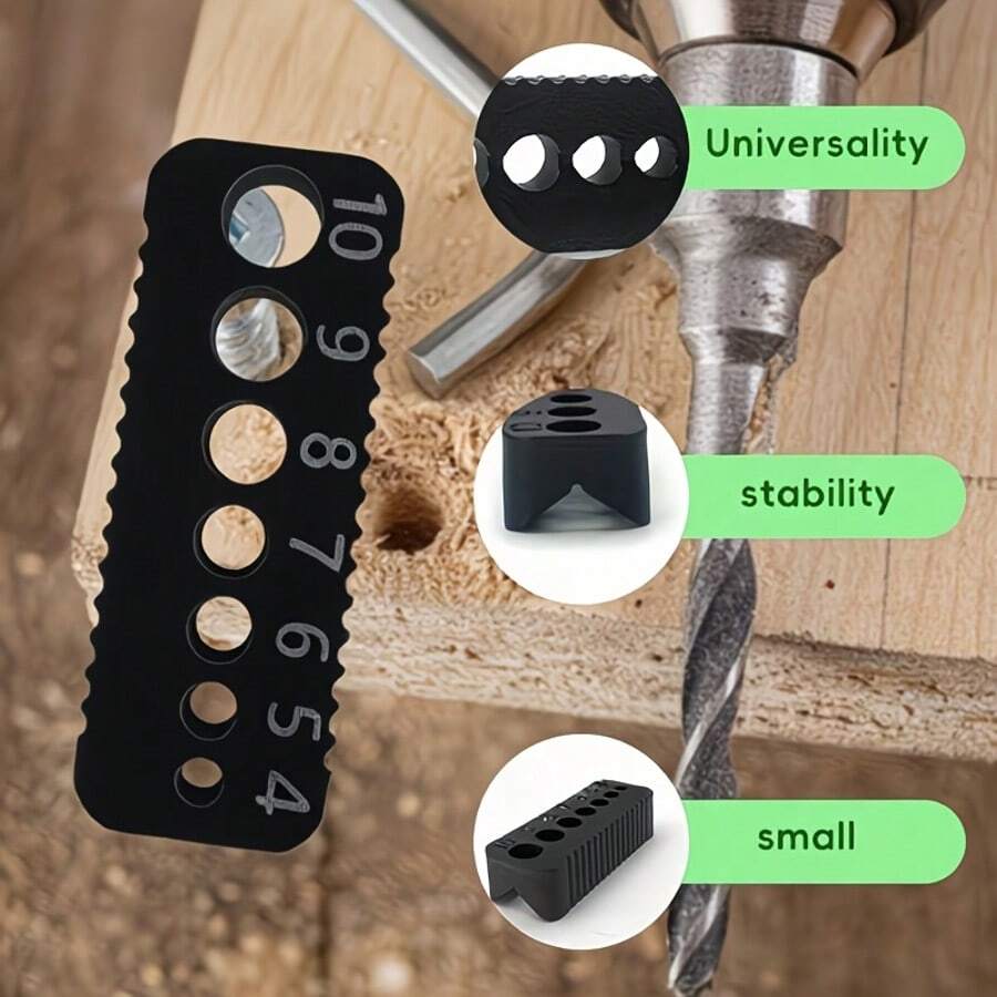 Heavy Duty Plastic Drill Guide - Fits 0.16 To 0.39 Inch Drill Bits, With Numeric Guides (4-10), Precise Drilling Assistance For Frame And Deck Structures