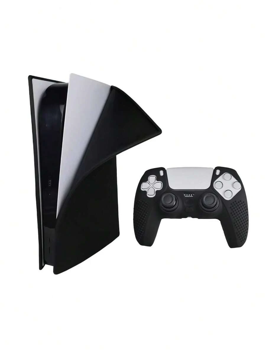 2pcs 5 Digital Edition Console Silicone Protective Case + 1pc Controller Game Protective Cover Set, Anti-Drop, Dust-Proof, Waterproof, Scratch-Resistant, Enhance Gaming Experience - View 1