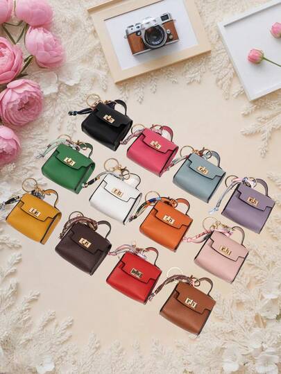 New Mini Lipstick Pouch Earphone Case Car Key Holder Creative Cute Bag Charm Valentine's Day Gift For Wife Or Girlfriend For Women Wallet Mini Wallet Purse Wallet Small Wallet Coin Wallet Lanyard Money Wallet