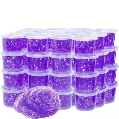 8-24pcs/Set Galaxy Slime, Suitable As Small Party Favors For Children (Boys And Girls). Non-Sticky, Squeezable Toy, Super Soft Putty Toy