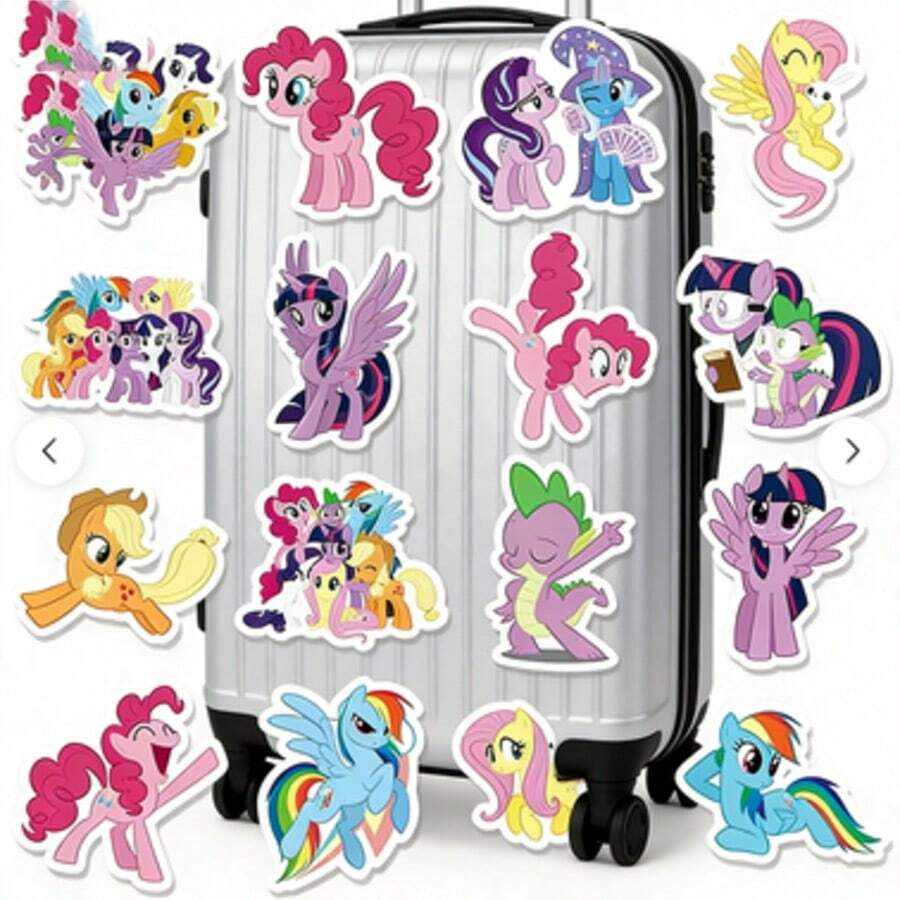 Hasbro 50张可爱贴纸，ins风卡通贴纸，适用于剪贴簿、笔记本、水瓶、电脑等，创意卡通贴花 - 多色 - 查看 1