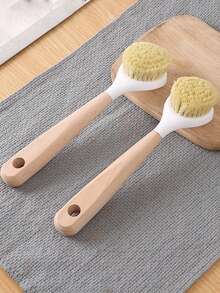 1pc Pot Brush, Household Dishwashing Brush, Non-Scratch Pot Cleaning Brush, Long Handle Kitchen Brush, Oil-Absorbing Pot Brush, Descaling - A - View 6