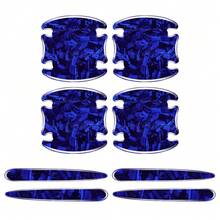8pcs New Carbon Fiber Forged Texture Car Door Handle Bowl Protector Stickers, Anti-Collision Protective Strips, Scratch-Resistant And Wear-Resistant - Multicolor - View 15
