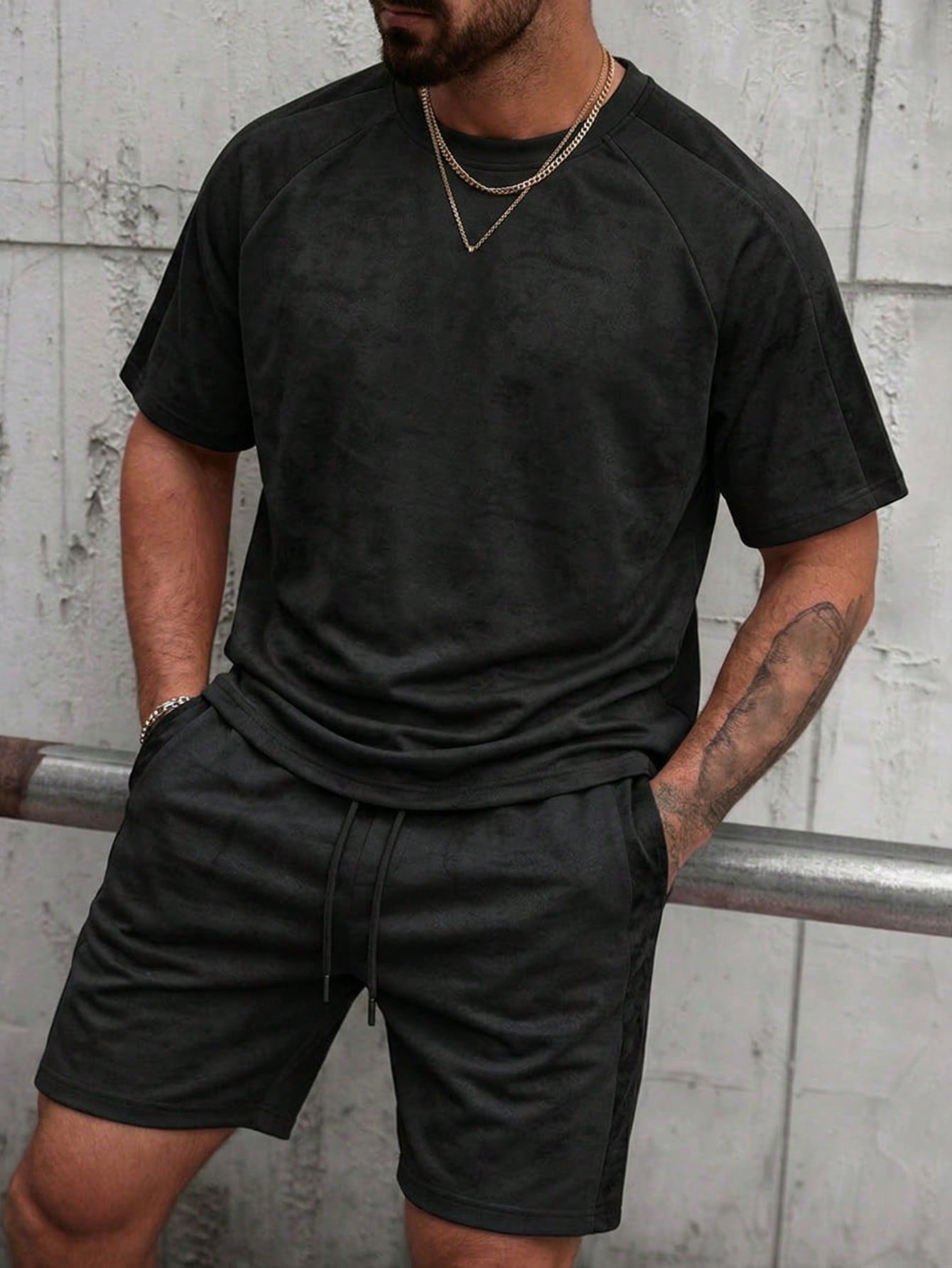 مجموعة قميص وشورت قصير كاجوال صيفي للرجال، قميص بي...