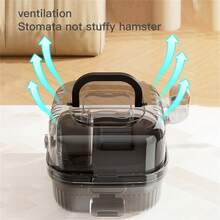 Luxury Transparent Hamster Cage, Double-Deck Large Space Gerbil Habitat, Portable Carrying Cage - Multicolor - View 7