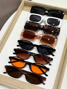 8副女士复古ins风流行设计，永不过时，闺蜜风优雅时尚眼镜，适合日常生活、约会装扮、街头拍照装饰，适合所有脸型。 - 拼色 - 查看 12