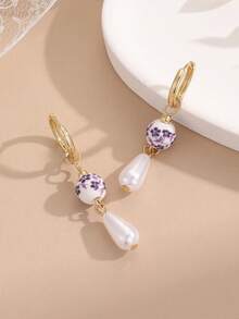 1 Pair Mint Green Teardrop Cute Earrings - Mint Green - View 3