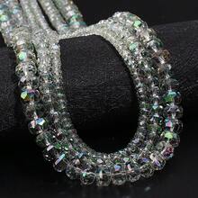 1pc Shiny Transparent Wheel Crystal Beads, 4/6/8mm Spring Green Flat Wheel Beads, Cool Touch Crystal Flat Beads For DIY Bracelet Necklace In Spring/Summer - Spring Green - View 6