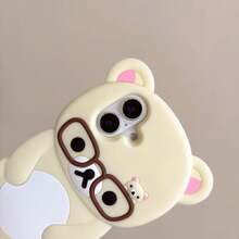 For 16 15 14 13 12 11 Pro Max Plus Xs XR 6 7 8 Plus Gentle Glasses Rilakkuma Bear Silicone Soft Cover Caseldeal Holiday Present 15 Case Exquisite  Case Custom Phone Case Holiday Limited Edition Fall 1 Hot Selling Item 16 Case 17 Pro Max Easter Clear Phone CaseNew Year Special Offer 16 Case - QSX-黃色 - 查看 6