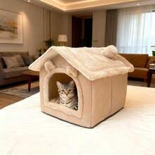 2026 New Large Spacious Cat Bed With Soft Cushion, Breathable Cat House, Comfortable Cat Cave Suitable For Small, Medium And Large Cats All Seasons - Grey - View 3