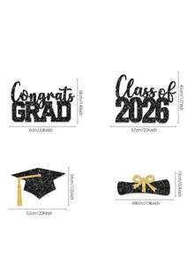 1set/16pcs-Class Of 2026 Centerpieces Sticks For Graduation, Graduation Table Centerpieces, Grad Party Decorations With Sticks, Graduation Theme Party Decorations Supply,Graduation Decoration - View 5