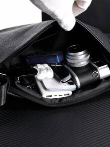 Waterproof Soft Leather Men's Crossbody Bag, Business Commuter Shoulder Bag, PU Large Capacity Daily Men's Bag, Stylish And Versatile - Multicolor - View 11