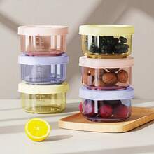Set Of 6 PP Baby Food Containers With Lids - Aesthetic Containers For Storage, Cooking And Preservation, Sauce Container, Perfect For Baby Food DBGW - 1 - View 7