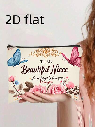 1个便携式化妆包 | 花卉蝴蝶图案，可折叠，适合旅行和户外活动，混色可选，男女通用，成人款。这款化妆包饰有优雅的花卉图案，采用和服式设计，专为女性打造。这款轻便的拉链小包功能多样，非常适合收纳洗漱用品，也可作为零钱包和化妆包使用。