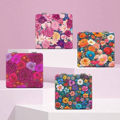 مرآة يد قابلة للطي بنمط الغرافيتي Y2K، تصميم خفيف الوزن وفائق النحافة وقابل للحمل، مصنوعة من جلد PU عالي الجودة، إطار مطلي بالفضة النانوية، حرفية مميزة، مناسبة لمختلف المناسبات، تصميم مربع قابل للطي وقابل للحمل، مثالية لتطبيق المكياج، سعر معقول، ديكور الغرفة، مرآة تجميل، مرآة سفر، مرآة غرفة النوم، اكسسوار مكياج، مرآة، مرآة مدمجة، مرآة صغيرة، مرآة جيب، ميزانية معقولة، هدية جوارب ، أداة مكياج، هدية معقولة، هدية