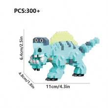 Mini Dinosaur Building Block Set, Including Tyrannosaurus Rex, Triceratops, Etc., Building Blocks, Block Models, Block Decorations, Perfect Birthday And Easter Gift Suitable For Boys And Girls, Suitable For Creative Play At Home, School, And During Travel. - Multicolor - View 6