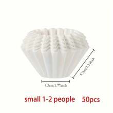 SOKANY 50pcs Natural Wood Pulp Unbleached Hand Drip Coffee Filters, Suitable For Pour Over Coffee Maker/Drip Coffee Machine, Can Be Used For Reverse Osmosis/Drip/Brewing, Essential Coffee Supplies For Afternoon Tea And Office Use - Coffee filter papers - View 13
