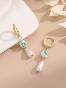 1 Pair Mint Green Teardrop Cute Earrings - Mint Green - View 2