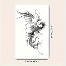1pc Premium Waterproof Dragon Temporary Tattoo Sticker - Low Irritation, Long-Lasting 1-3 Days, Fashionable Adult Body Art - Halloween - View 7