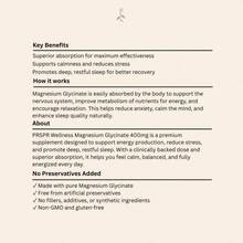 Magnesium Glycinate 400mg High Absorption Capsules | Daily Magnesium Supplement For Relaxation, Wellness & Nutrient Balance | Non-GMO Formula | 90 Capsules - 1 chai - Xem 2