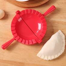1pc Red Plastic Dumpling Mold, Baking Press, Ideal Kitchen Baking Tool, Convenient & Quick Dumpling Making - Multicolor - View 3