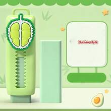 Borradores con forma de frutas creativos y lindos, diseñados para estudiantes de primaria, limpios, con residuo mínimo, ideal como regalo de regreso a clases - Multicolor - Ver 8