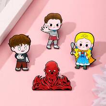 1pc Badge Demog Orgon Book Packaging Jewelry Alloy Paint Brooch New Year's Gift Valentine's Day Gift - Multicolor - View 3