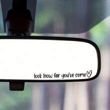 Motivational Sticker "Look How Far You've Come" Heart-Shaped Sticker - Suitable For Sticking On Rearview Mirror, Diary, Guitar Case, Daily Inspiration - Decorative Stickers - View 1