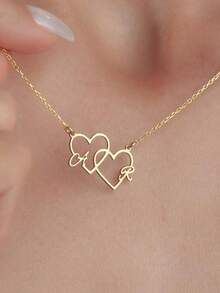 1 chiếc dây chuyền chữ cái hình trái tim đôi tùy chỉnh, dây chuyền thép không gỉ, chữ cái có thể tùy chỉnh, trang sức cặp đôi cá nhân hóa, dây chuyền chữ cái tùy chỉnh, dây chuyền cưới, dây chuyền đính hôn, quà tặng tùy chỉnh, quà tặng chữ cái cá nhân hóa, quà tặng ngày Valentine, quà tặng Ramadan, quà tặng ngày của Mẹ, quà tặng sinh nhật, quà tặng kỷ niệm, quà tặng lễ hội âm nhạc, quà tặng cá nhân hóa - Nhiều màu - Xem 4