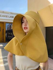 1 Large Shawl Sunscreen Sun Hat Women's Beach Hat Full Coverage Sun Hat - Multicolor - View 12