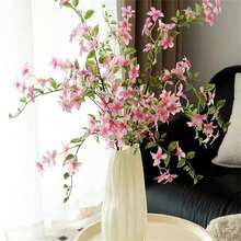 Bộ 3 cành hoa anh đào nhân tạo, mỗi cành dài 93cm, 4 nhánh mỗi thân, cây nhân tạo, cây tổng hợp màu xanh lá cây, làm từ sợi polyester, bền, phong cách tối giản hiện đại, thích hợp trang trí nhà cửa, bình hoa, đám cưới, tiệc tùng, phòng khách, phòng ngủ, trang trí tường DIY, trang trí bàn. - nhiều màu - Xem 6