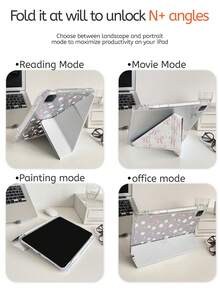 Ốp lưng hai mặt bằng acrylic trong suốt hình hoa và nơ hồng hoạt hình dễ thương, chống sốc, phù hợp với iPad thế hệ thứ 7, 8, 10 (10.2 inch), có khe cắm bút tích hợp, hỗ trợ chức năng ngủ/thức, là lựa chọn quà tặng lý tưởng. - Nhiều màu - Xem 8