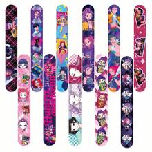 12pcs Cartoon K-Pop Witch Hunting Theme Snap Bracelets, Suitable For Student Party Gifts [Random Styles] - Multicolor - View 3