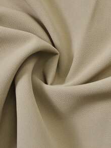 Solid Color Sleeveless V-Neck Front Button Minimalist Design Casual Vest Jacket Summer - Khaki - View 4