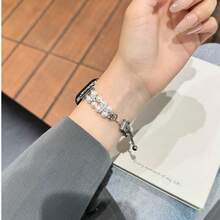 1条精美蝴蝶结金属表带，兼容表带，适用于38mm、40mm、41mm、42mm、44mm、45mm、46mm、49mm表径，兼容 Link系列、Ultra、S10、9/8/7/6/5/4/3/2/1、SE - 白色 - 查看 8