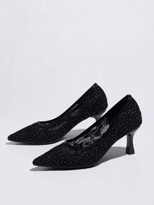 Fashionable Breathable High Heels For Women - Black - View 15