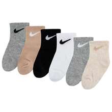 Nike Swoosh 6 Pack Ankle Socks Kid's Infant  NN0641-G0E - Brown - View 1