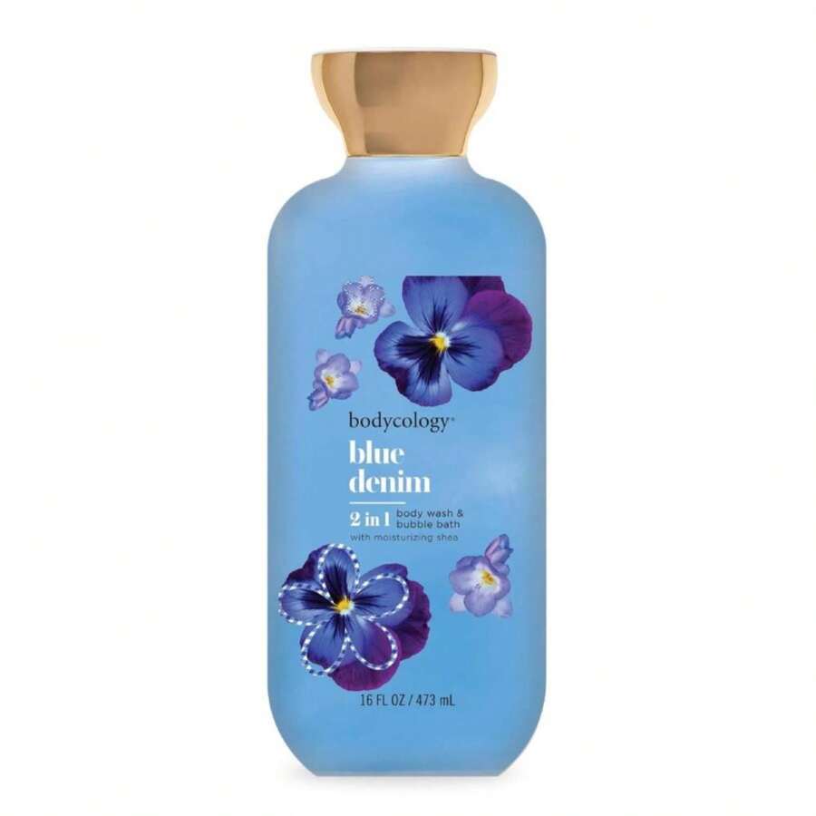 Bodycology 2-In-1 Body Wash &Amp; Bubble Bath, Blue Denim, 16 Fl Oz - Màu A - Xem 1