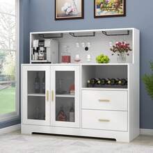 Freestanding Wine Racks & Cabinets - White - View 10