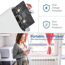 Cargador rápido de 20W con puerto USB y USB-C, cable trenzado de 3.3ft/100cm, carga rápida compatible con iPhone 17/16 Pro Max/16 Pro/16 Plus/16/15 - Tipo de Enchufe A USA (110-127V) - Ver 3