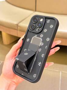 1个黑色哑光加厚防摔TPU手机壳，带折叠支架，全屏UV印刷雏菊图案，兼容 7/8/7 Plus/8 Plus/X/XS/XR/XS Max/11/11 Pro/11 Pro Max/12/12 Pro/12 Pro Max/12 Mini/13/13 Pro/13 Pro Max/14/14 Pro/14 Pro Max/14 Plus/15/15 Pro/15 Pro Max/15 Plus/16/16 Pro/16 Pro Max/16 Plus/17/17 Pro/17 Pro Max/Air - 彩色 - 查看 1