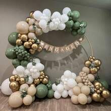 16/26/36个10英寸白色和金色亮片气球，鼠尾草绿和金色乳胶气球，适用于生日、新娘送礼会、结婚纪念日、单身派对、订婚、毕业典礼、母亲节、婴儿派对装饰 - A-1 - 查看 6