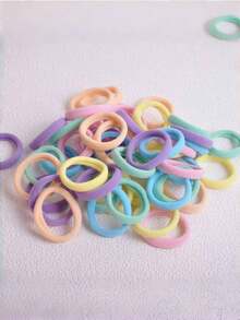 20/50/100 piezas, ligas para el cabello de mujer de moda simple y linda, con alta elasticidad y grosor, adecuadas para uso diario, accesorios para el cabello de mujer, recomendación de regalo de Año Nuevo, ligas para moño, ligas para el cabello, bandas elásticas, cuerdas para el cabello - Multicolor - Ver 6