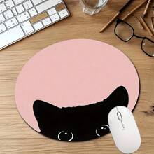 1 tấm lót chuột tròn, tấm lót chuột hoạt hình dễ thương, di động. - Nhiều màu - Xem 10