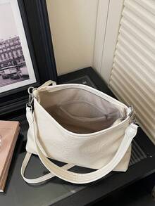 Túi xách cỡ lớn sang trọng, thoải mái, kiểu dáng tối giản, thời trang mới mùa xuân/hè, thích hợp cho người đi làm, đeo vai và đeo chéo. - Màu be - Xem 8