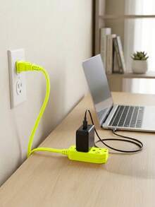 Extensión Eléctrica Doméstica 2 m Color Amarillo – Cable de Extensión para Hogar - Tipo de Enchufe A USA (110-127V) - Ver 3