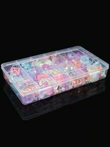 1/2pcs Transparent Delicate Jewelry Storage Box, Plastic Jewelry Craft Painting Storage Box, Transparent Small Fishing Tackle Box, Sewing Embroidery Storage Box - A - View 4