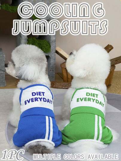 透气连体衣、运动降温连体衣、宠物篮球服、撞色球衣、无袖服装、猫咪背心、透气宠物背心、狗狗防晒服、宠物降温服、猫咪防掉毛服、狗狗连体衣，适合小型和中型犬猫，适合外出、散步、运动、摄影、聚会
