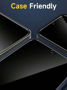 Black Privacy Anti-Spy Mobile Screen Protector 2pcs Full Screen Tempered Glass Screen Protector For Galaxy A07/A17/A37/A57/A55/A35 5G/A16/A15/A14/A13/A36/A06/A34/A54 9H Hardness Anti-Scratch Bubble-Free Easy Installation Black Screen Protector Essential For Daily Office Home Use Anniversary Gift Spring - Black - View 7