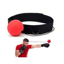 Pelota de entrenamiento de boxeo para niños, juego individual con diadema, interacción entre padres e hijos, pelota de reflejo de boxeo para perforación de reacción RQDF - 1 Juego de Pelota de Boxeo - Ver 9